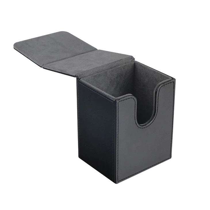 Leather Deck Box, Black