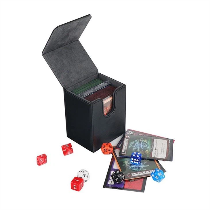 Leather Deck Box, Black