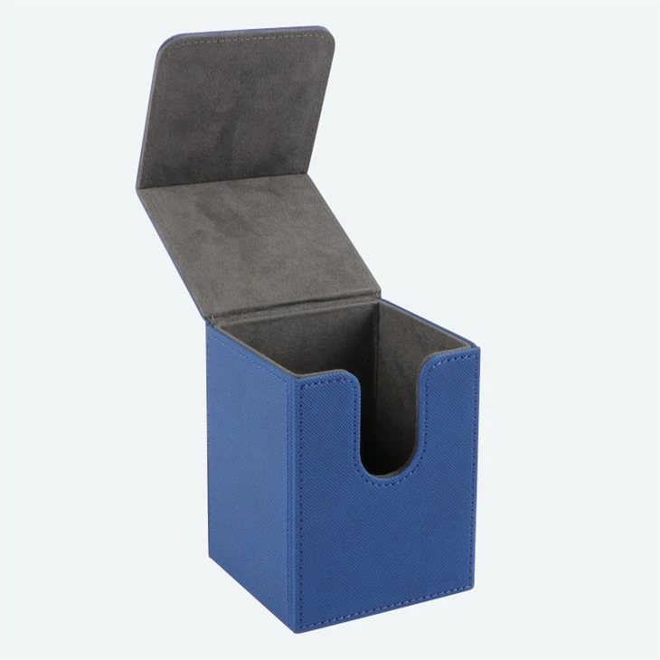Leather Deck Box Blue