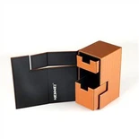 Lederen deck box dubbellaags